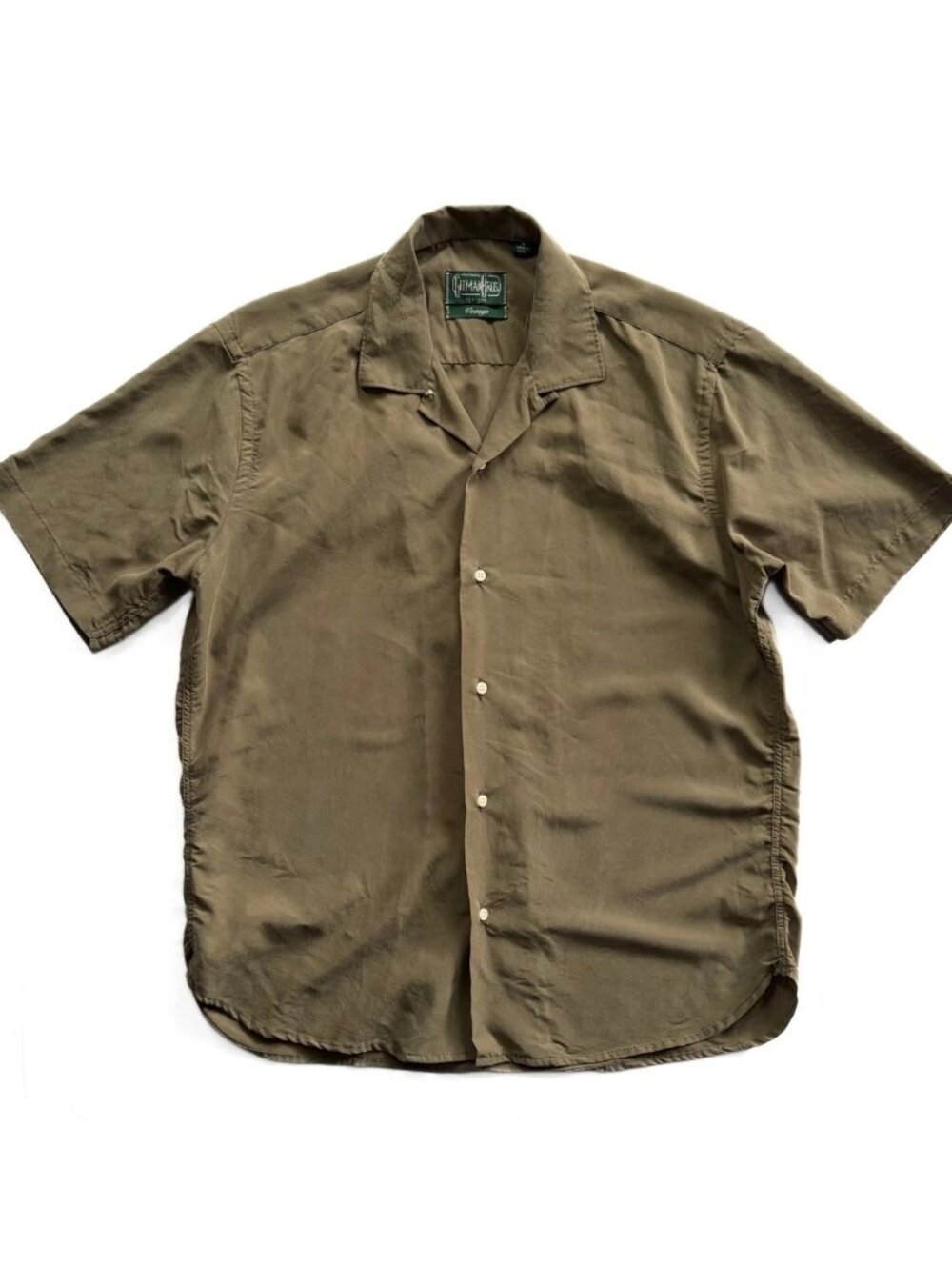Gitman Bros Vintage Military Button Up Shirt Size M Short Sleeve Men Made in USA